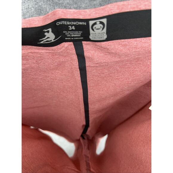 NWT Outerknown by Kelly Slater Mens Sz 34 Boardshorts Apex Swim Trunks Red $145 - Picture 8 of 16